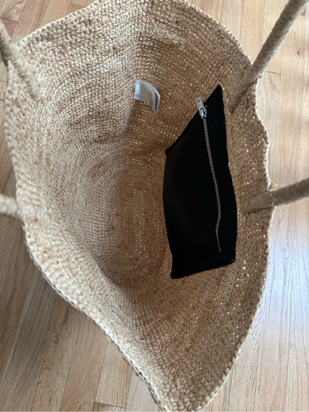 COS Straw Raffia Hand-Woven Market Tote in Beige - Picture 4 of 4